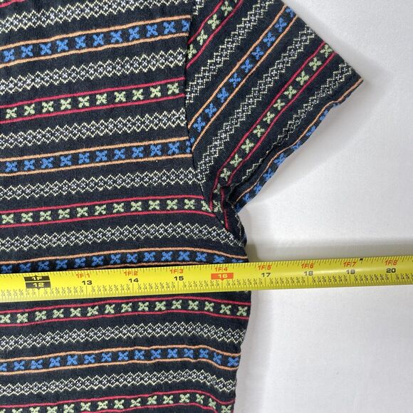 Aeropostale Womens Top Large Vintage Cropped Striped Button Front 100% Cotton - Picture 5 of 6